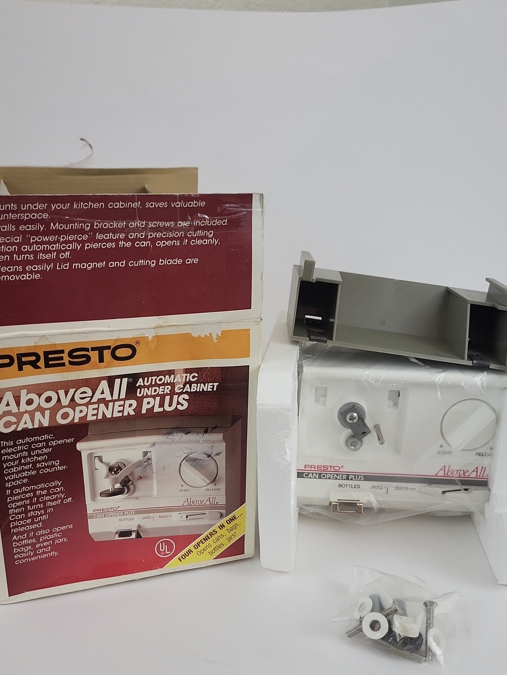 NEW Presto AboveAll Under Cabinet Automatic Can Opener Plus 05600 Open Box